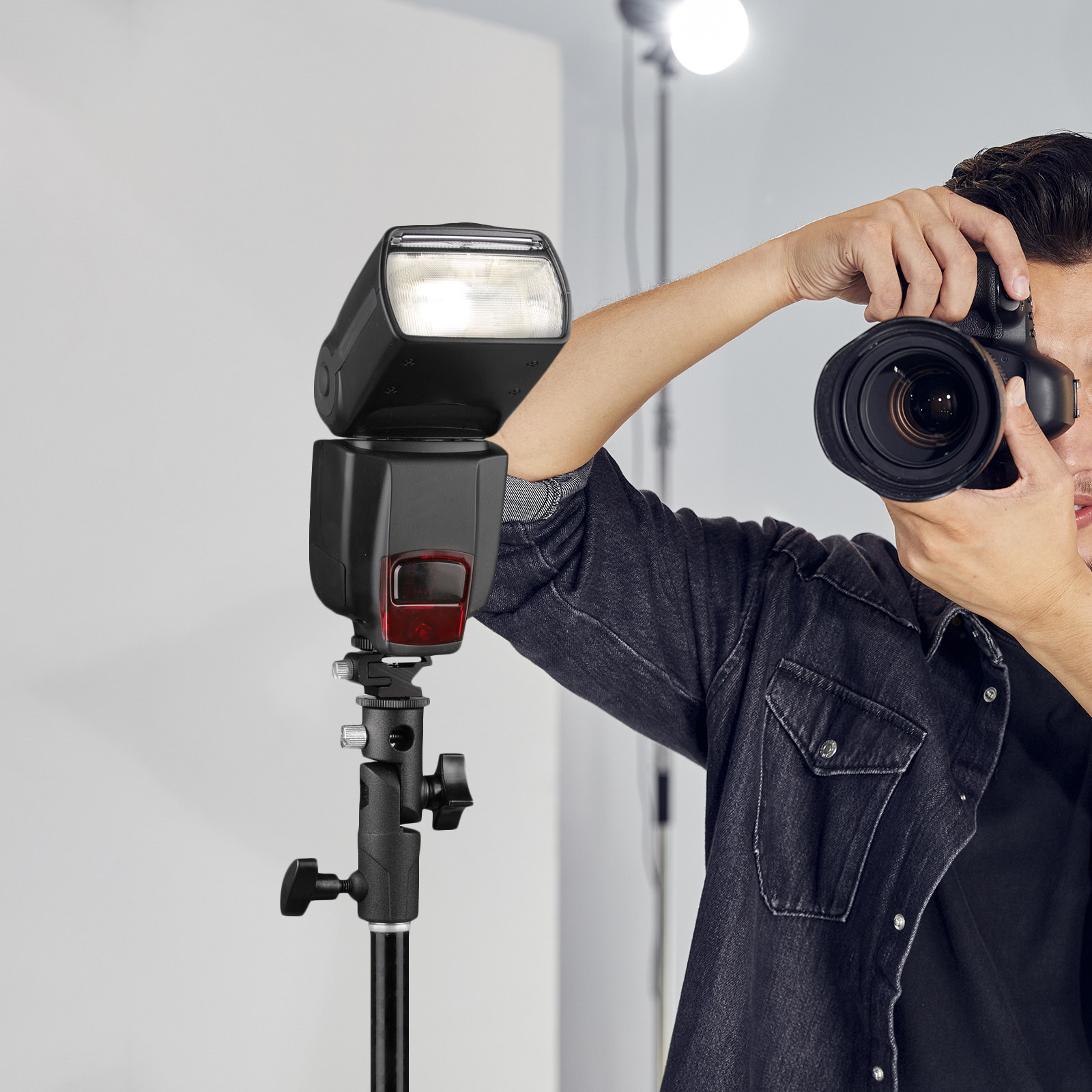 Photography Lighting Umbrella - Flash Stand Bracket Metal Umbrella Swivel