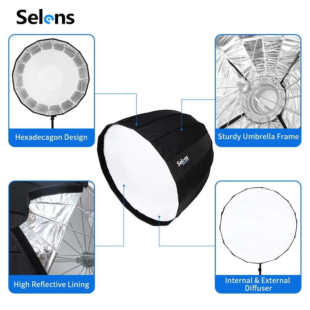 Selens Deep Parabolic Softbox  - Parabolic Umbrella Deep 评论和价格