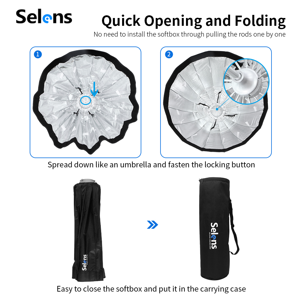 Selens Deep Parabolic Softbox  - Parabolic Umbrella Deep 评论和价格