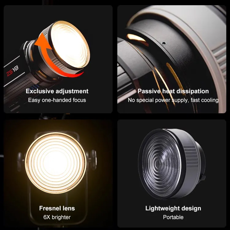 Fresnel Lens 15-55 Degree Adju - Lighting In Photography Studio 评论和价格