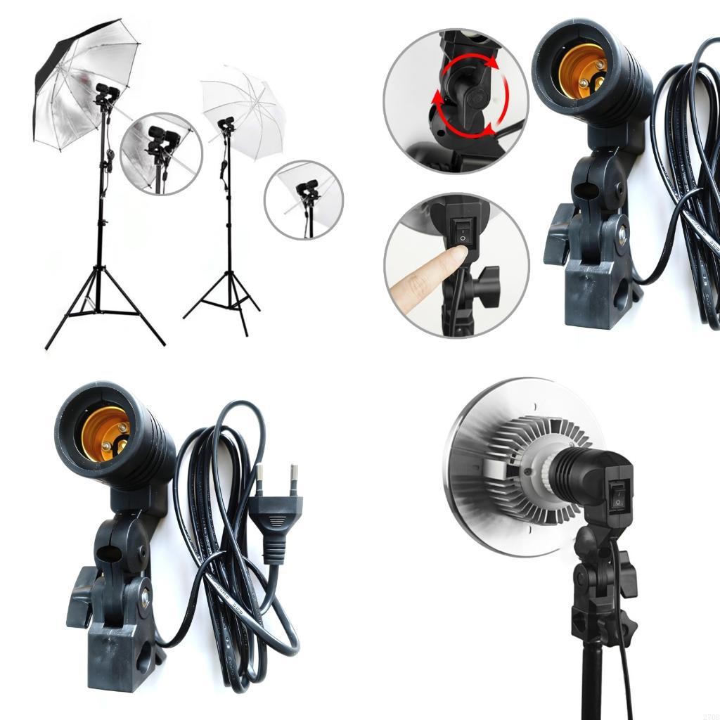  E27 Light Socket Mount with B - Photography Lighting Umbrella 评论和价格