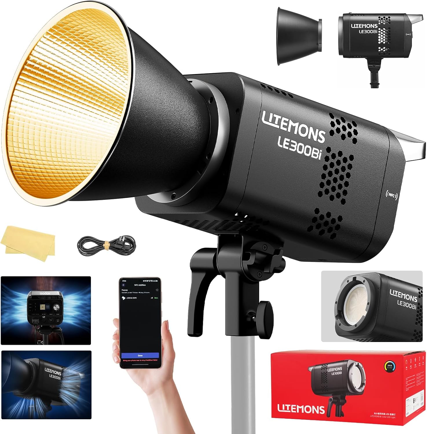 RGB LED Video Lighting Kit, 3- - Video Light Panel Led 评论和价格
