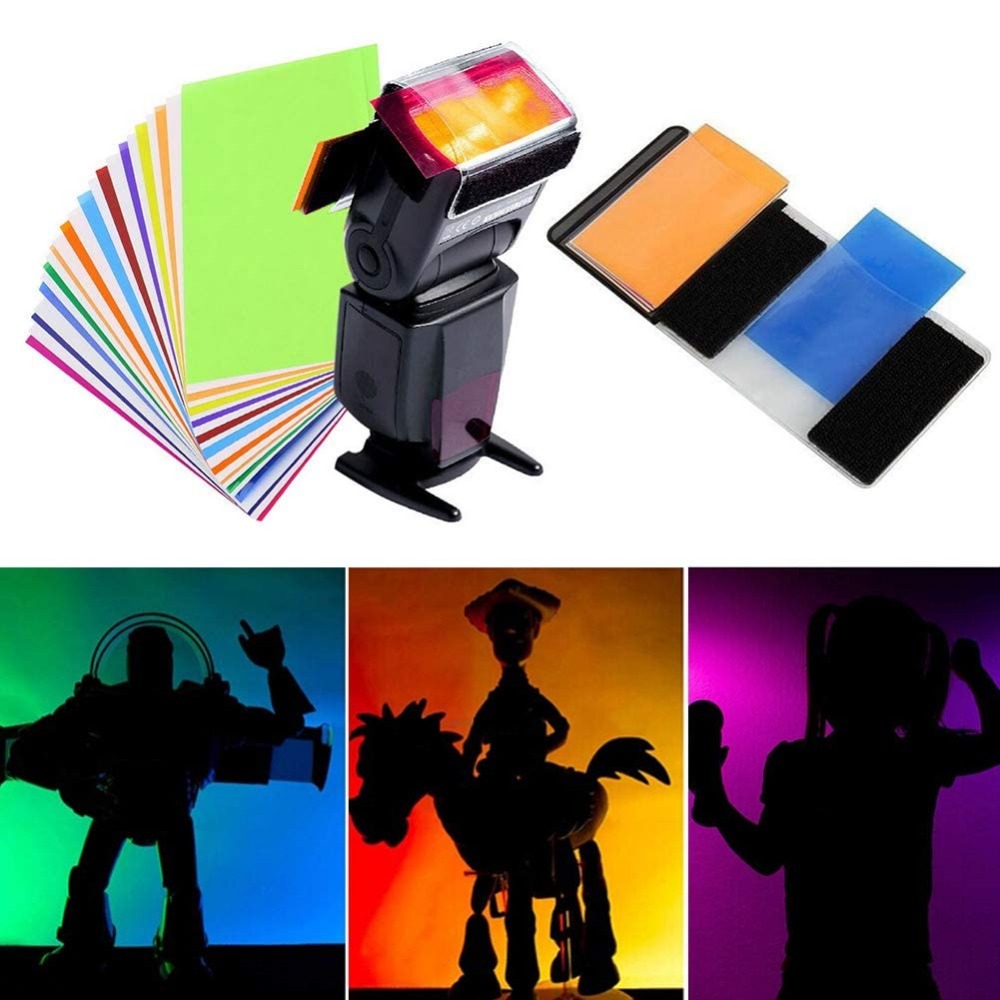 12 Colors Camera Flash Gels Li - Portrait Photography With Lighting 评论和价格