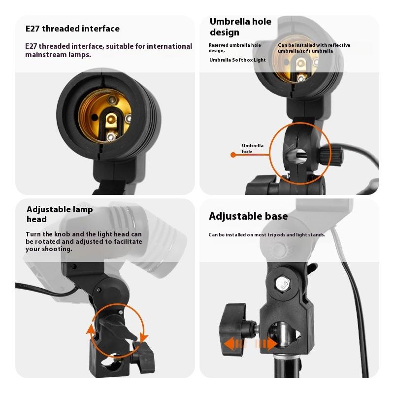 1.8M Cable Cord E27 Socket Sof - Photography Lighting Umbrella 评论和价格